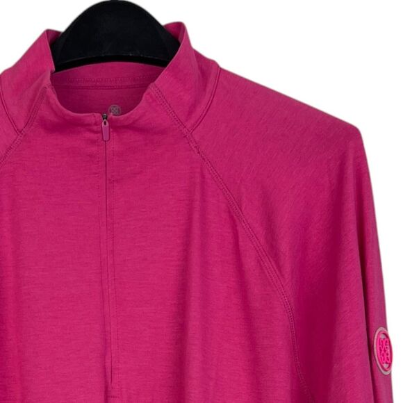 NEW G/FORE Mens M Luxe Quarter 1/4 Zip Mid‎ Layer Performance Golf Pink $155